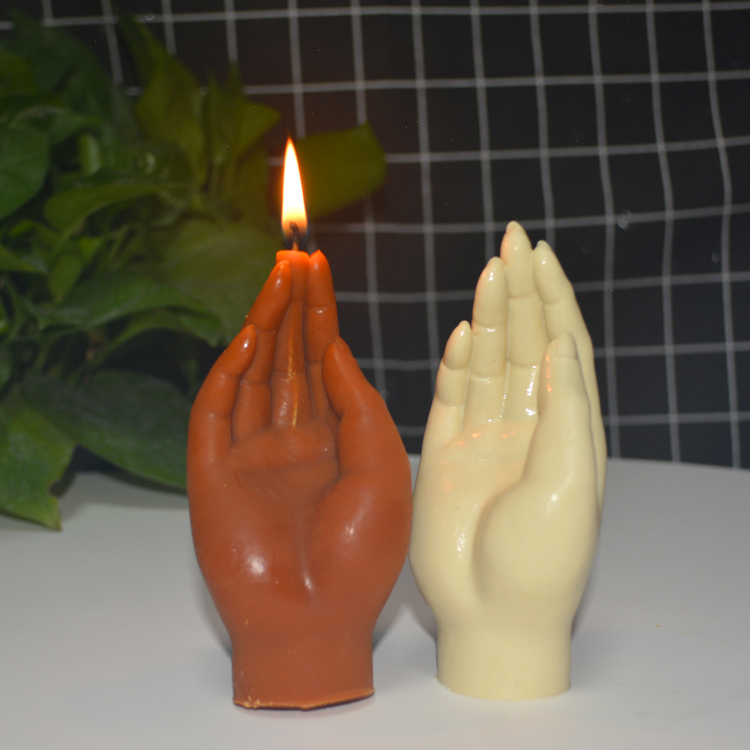 Food Grade Custom Silicone Candle Mold Finger Shape For Candles Making