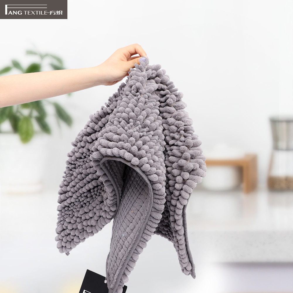 BSCI Polyester Luxury Chenille Bath Mat Quick Drying Non Faded Color