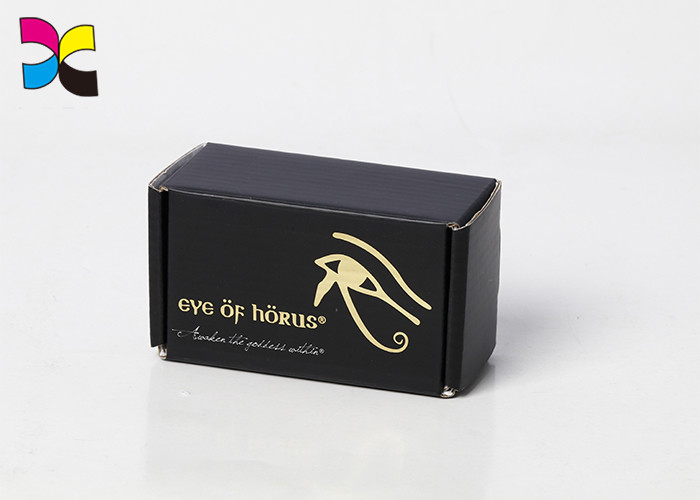 F White Flute Retail Shipping Packaging , CMYK Custom Black Shipping Boxes
