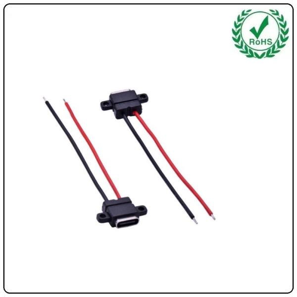 Type C Connector IP67 Waterproof Female Connector 6 Pin SMT USB 3.1 Connector