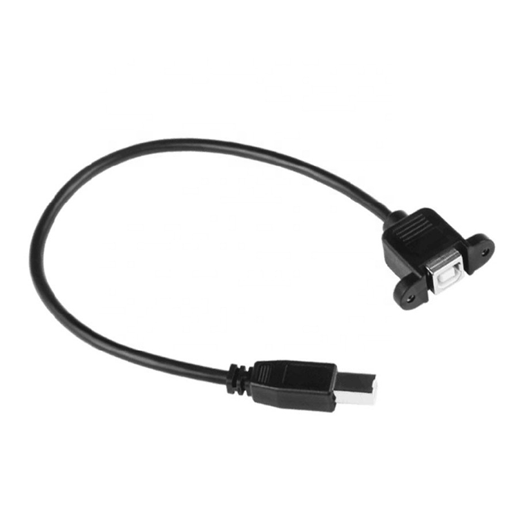 Screw Locking Stud Male To Female Panel Mount USB 3.0 Type B Printer Extension Cable