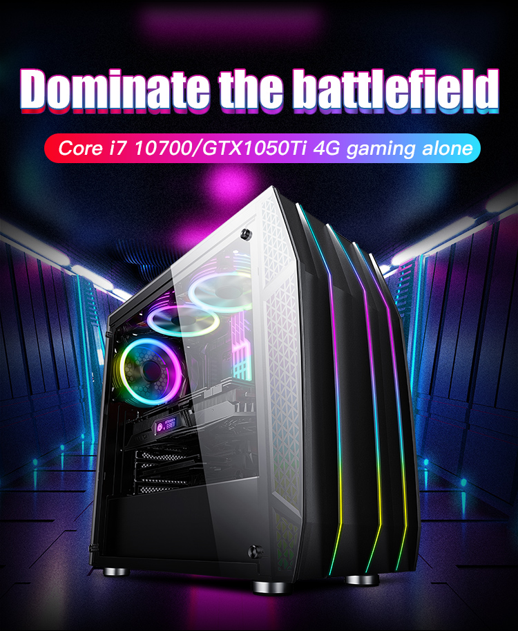 GTX 105O Ti 4G Gaming PC Computers CPU Core i7 10700 Slim Desktop PC