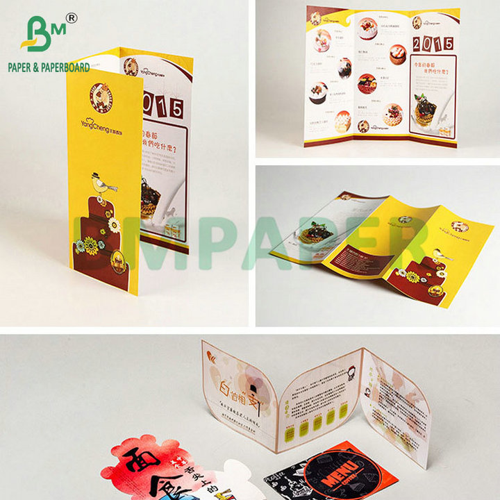 Tear Resistant 200gsm PET Waterproof Menu Paper Laser Printing 