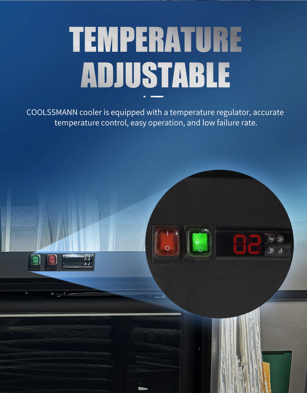 Supermarket Commercial Upright Glass Door Upright Chiller Showcase Refrigerator Multi Decks Remote