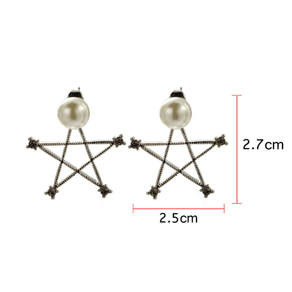 Wholesale Korean Cheap Star Pearl Stud Earrings Body Piercing Jewelry