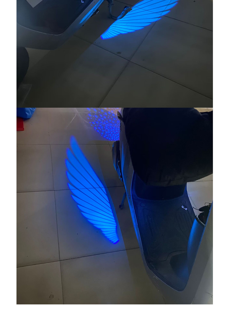 Cool Angel Wing Blue White Red Color Motorcycle Projector Lights