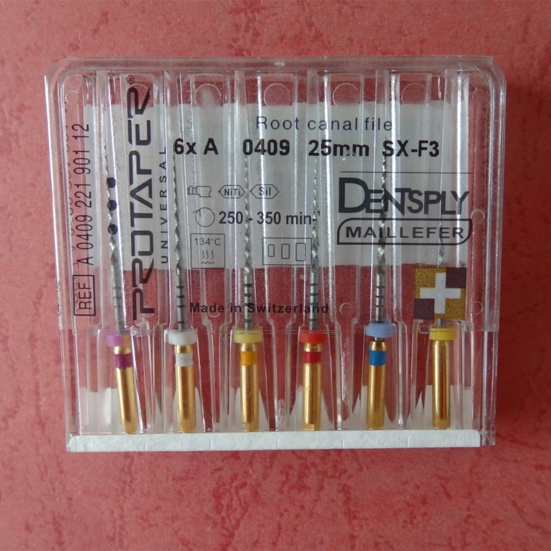 Dental Endodontic Gold Taper Niti Rotary Files For Root Canal Treatment
