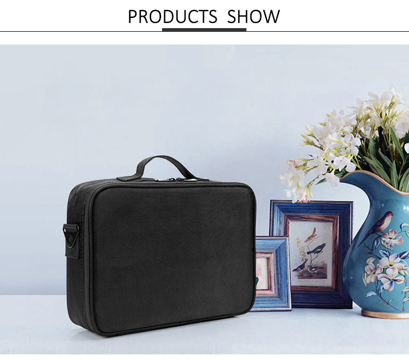Adjustable Dividers Travel Cosmetic Organizer Toiletry Bag