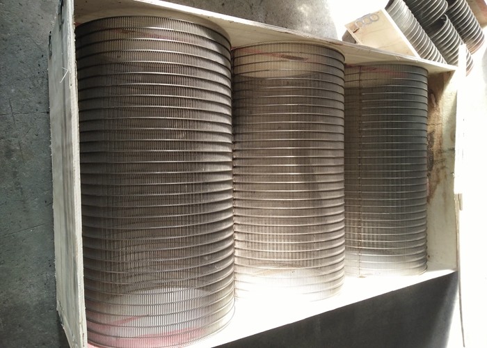 Anti Aging Rotary Screen Drum , Johnson V Wire Mesh Drum Long Service Life