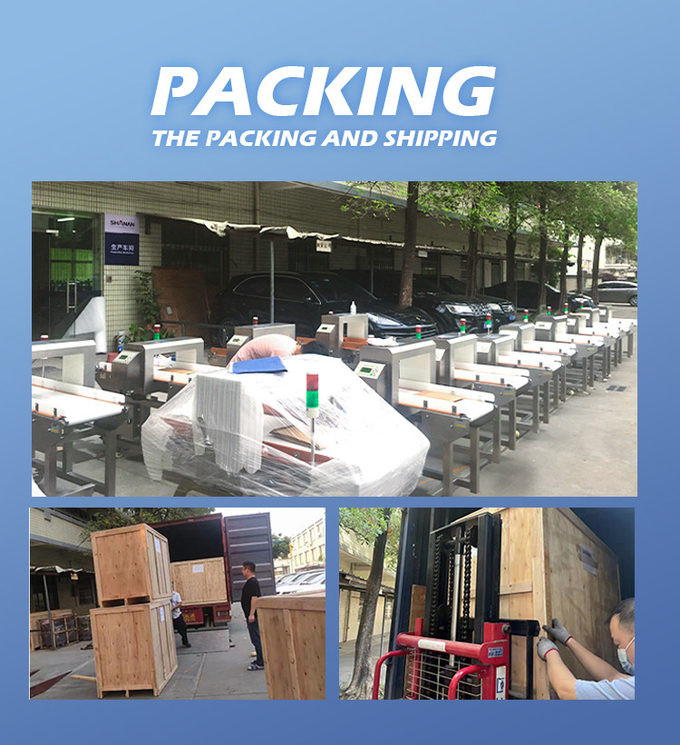 Full Structure Stainless 304 Industrial Metal Detectors Large LCD Display HACCP VAF
