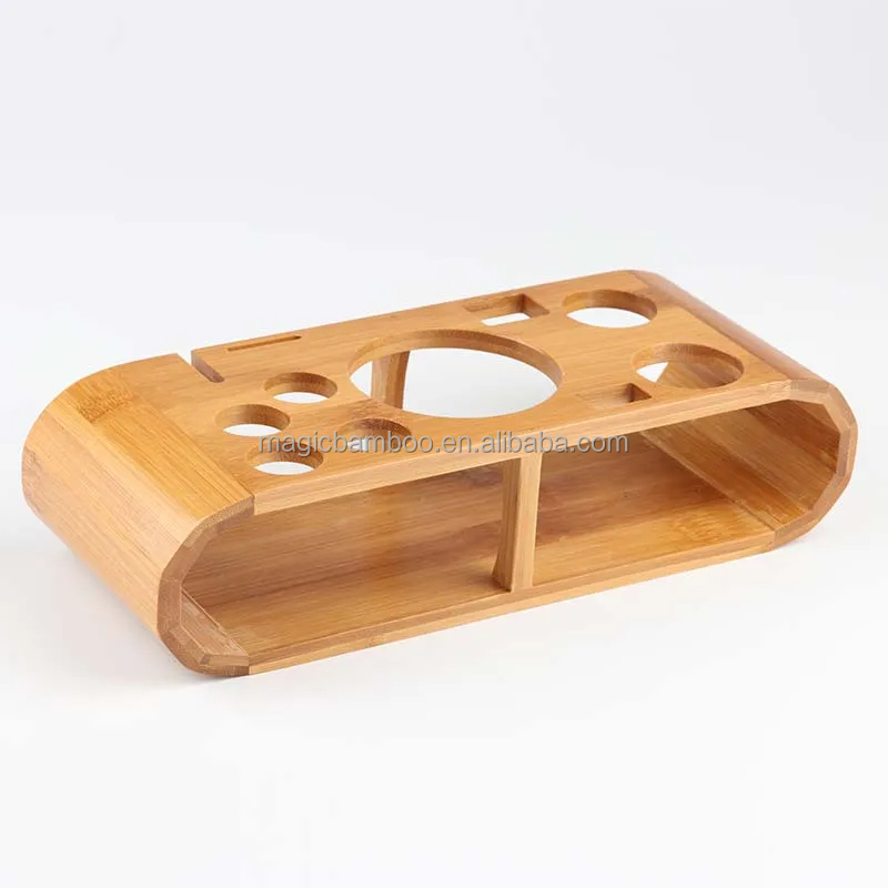 Portable Bamboo Kitchen Utensil Holder Rack Bar Tools Storage