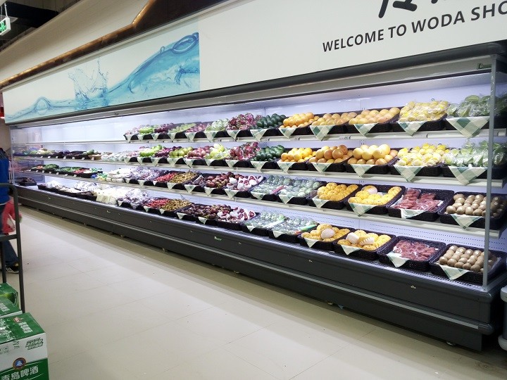 Embraco Compressor Multideck Open Cooler For Hypermarket / Restaurant