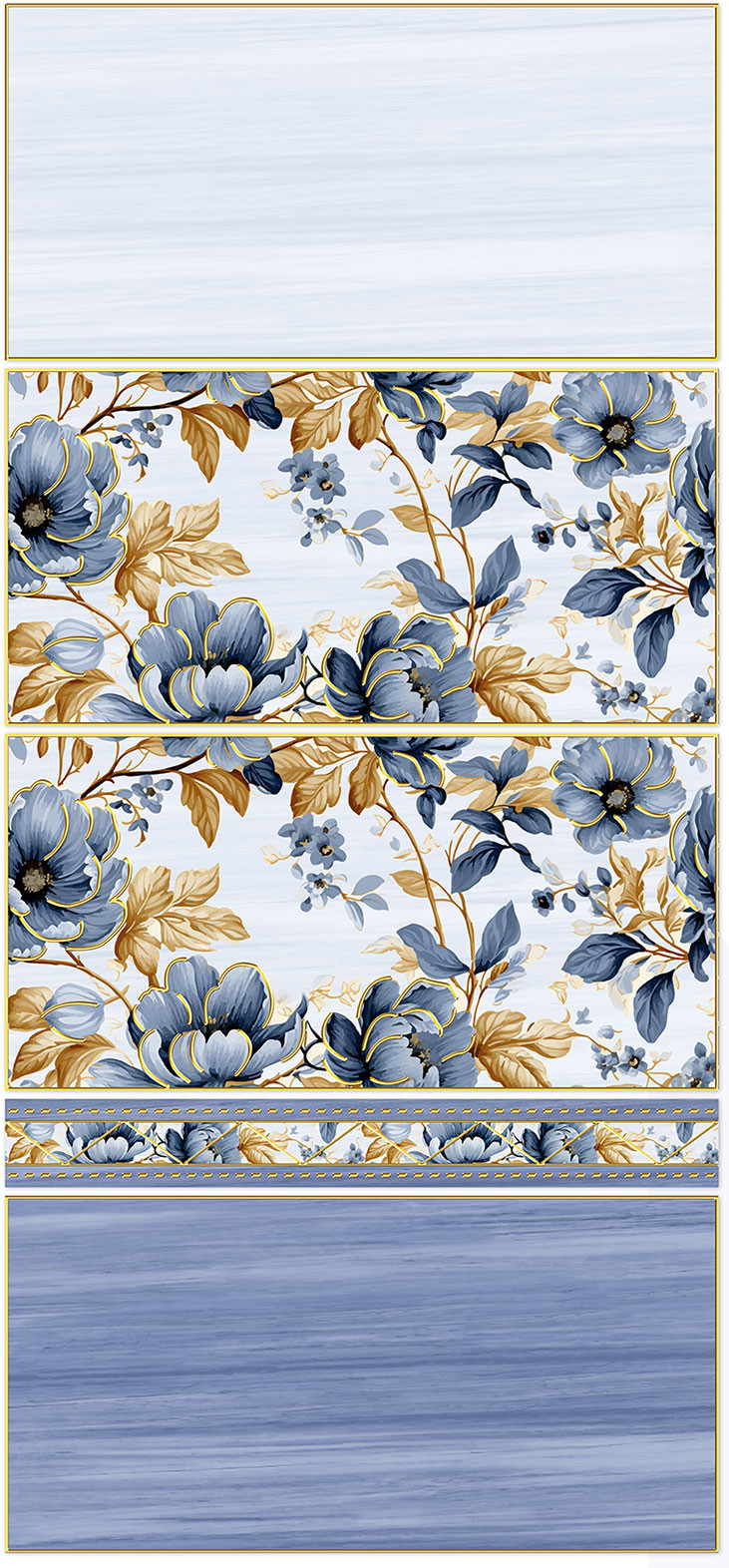 Mirror Surface Glazed Ceramic Tile 300x600mm Decorative Wall Tiles And Distinctive Tiles For Kitchen Blue