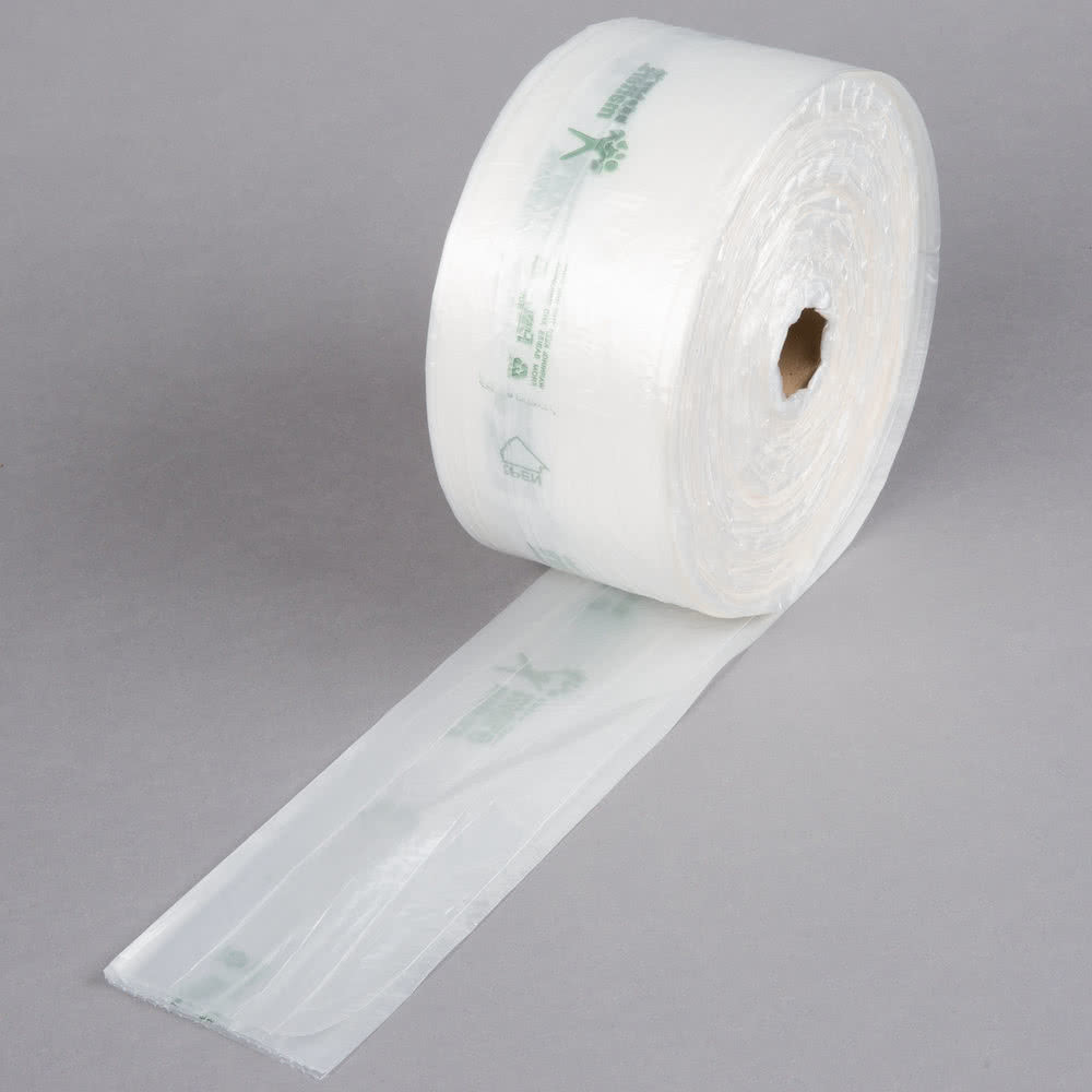 Natural Translucent Plastic Bag , Narrow Profile 14" X 18" Plastic Produce Bags On A Roll