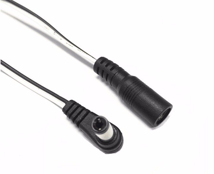 DC Plug 90 Degree Power Cable Extension Female to male 5.5 2.112V