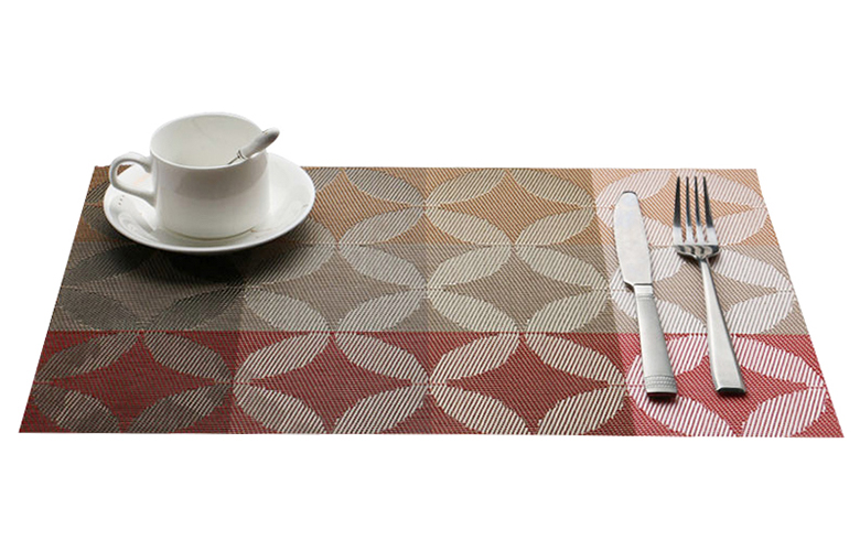 Anti-Skid PVC Place Mats for Breakfast Sustainable and Heat Resistant in Home Kitchen