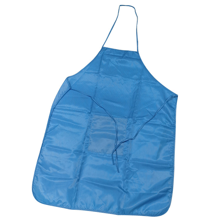 Unisex Cleanroom ESD Antistatic Apron With Waist Adjustment Belt