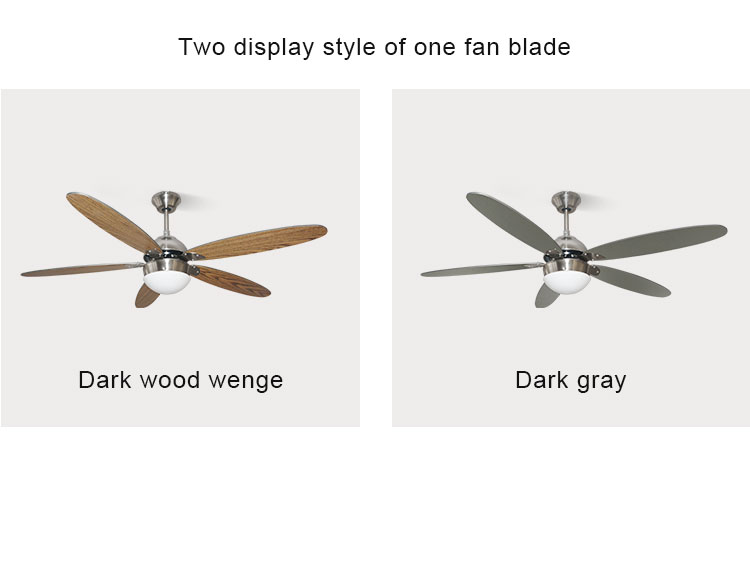 Remote Control Switch Ceiling Fan with Light Traditional Style Low Noise and High Speed