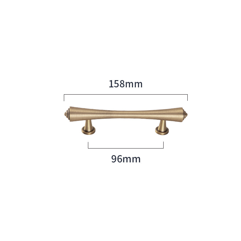 128mm Morden Solid Brass T Bar Kitchen Handles Cabinet Pull Handles