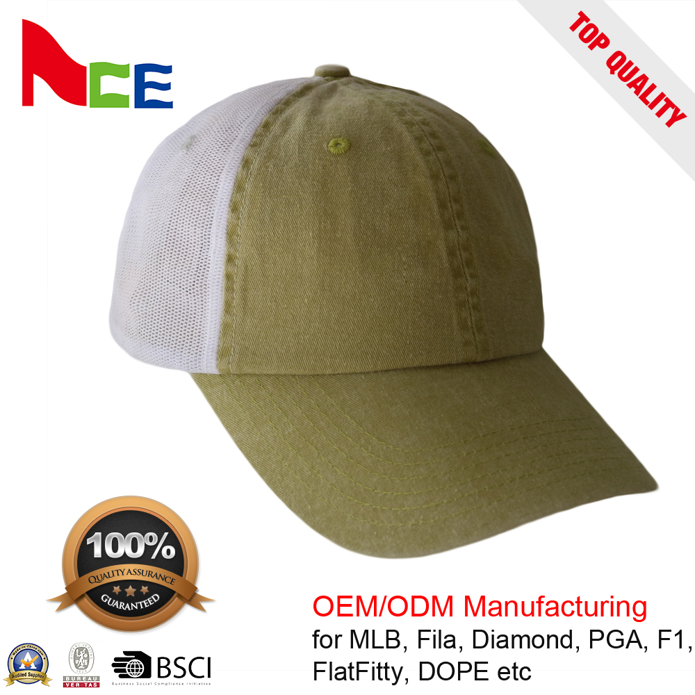 Pure Cotton Trucker Baseball Caps , Washable Blank Mesh Trucker Hats