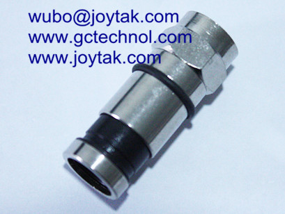 F male compression connector coaxial connector waterproof for CATV RG6 coaxial cable 
