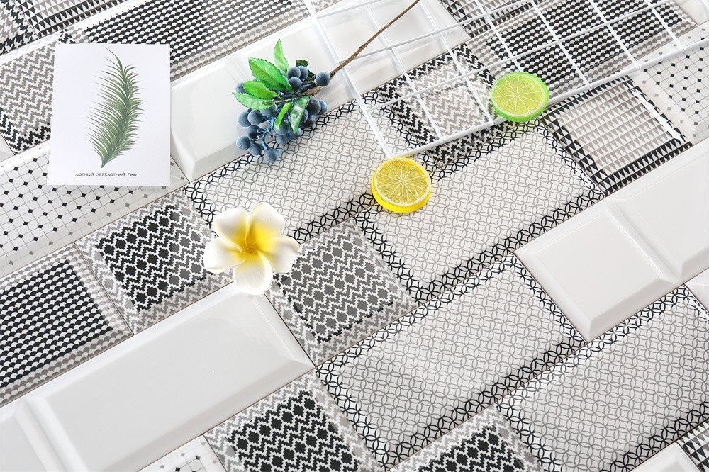 Enticing, Glossy Mixed Paking Indoor Decor Wall Tiles 10x30cm For Bathroom And Kitchen, ISO9001 Certified
