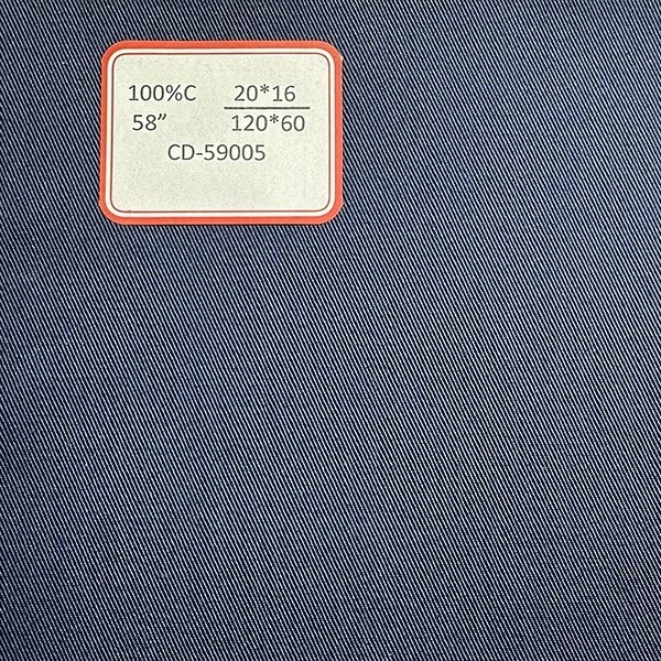Wear Resistant Dyed Yarn Fabric 20*16 120*60 Twill Cotton Fabric