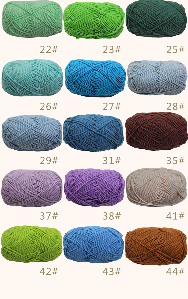 OEM ODM Flag Yarn 4ply 5ply 6ply 8ply Milk Crochet Cotton Knitting Yarn