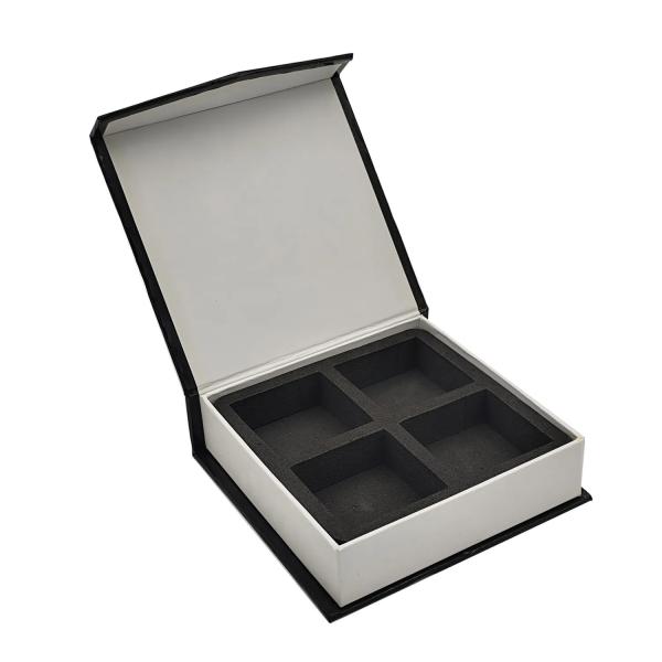 Customized Ribbon Magnets Flip Cover Jewelry Box Packaging Cardboard Paper