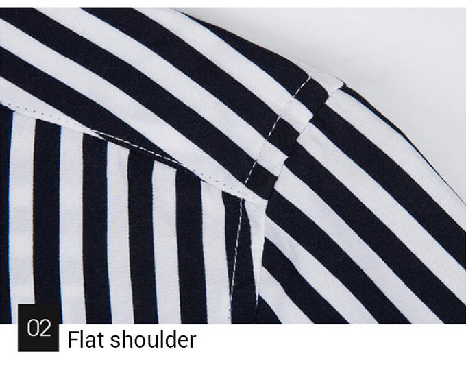 Striped Custom Men Work Shirts Tailored Dress Shirts Multi Color Optional