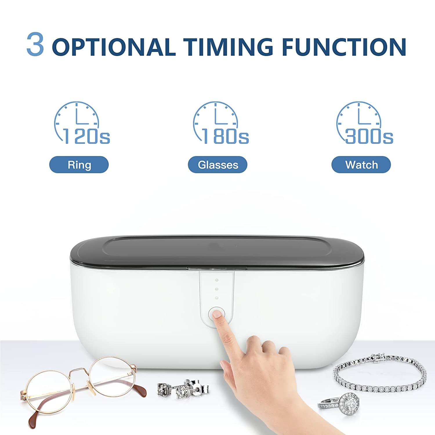 450ML Ultrasonic Cleaner Machine For Jewelry Ring Silver Retainer Watches
