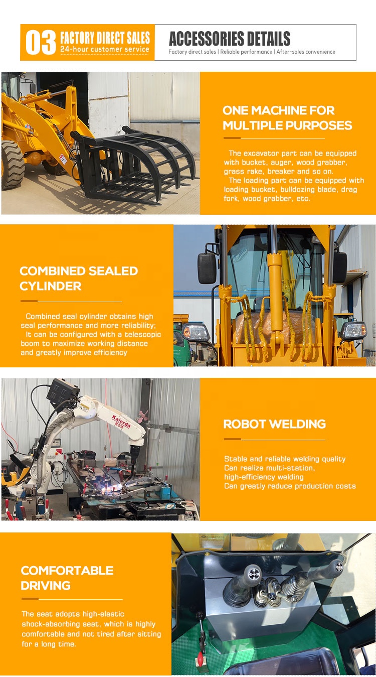 Professional Design Backhoe Loader with 37 KW Power and 4800 kg Weight