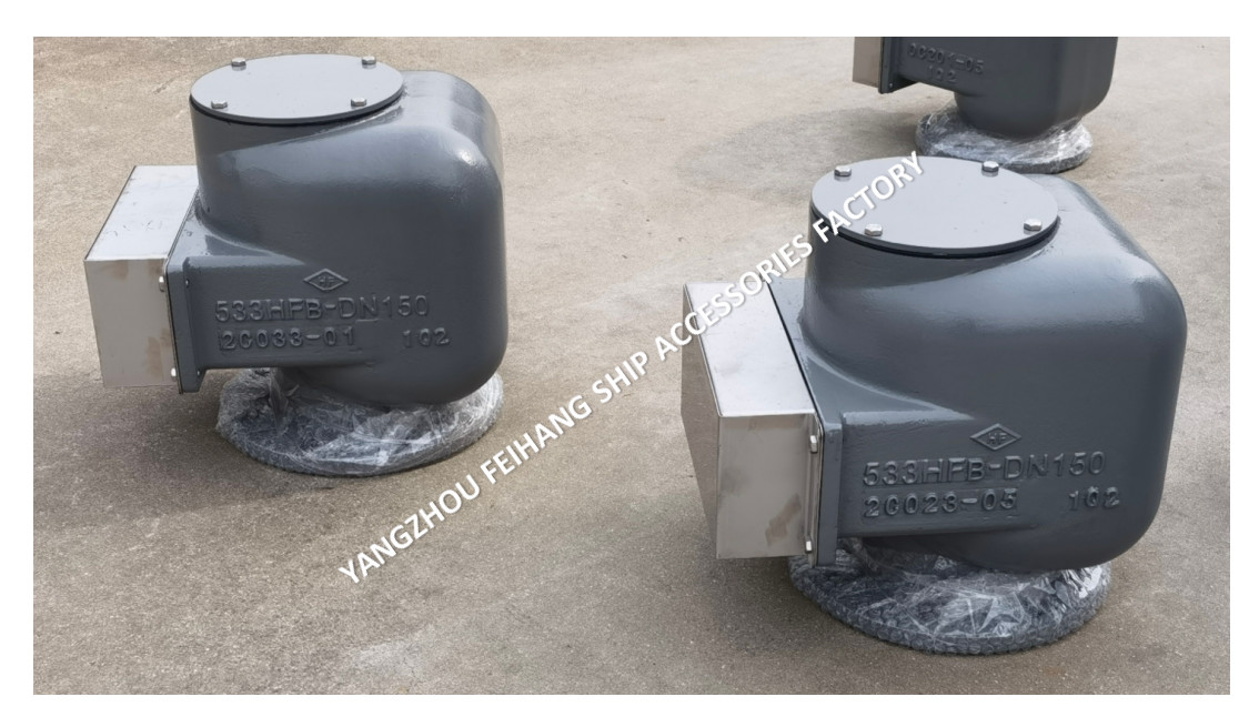 FLANGE CAST IRON 533HFB-150A MARINE AIR VENT HEAD FLOAT TYPE FOR BALLAST TANK BREATHABLE CAP (WITH FIRE NET)