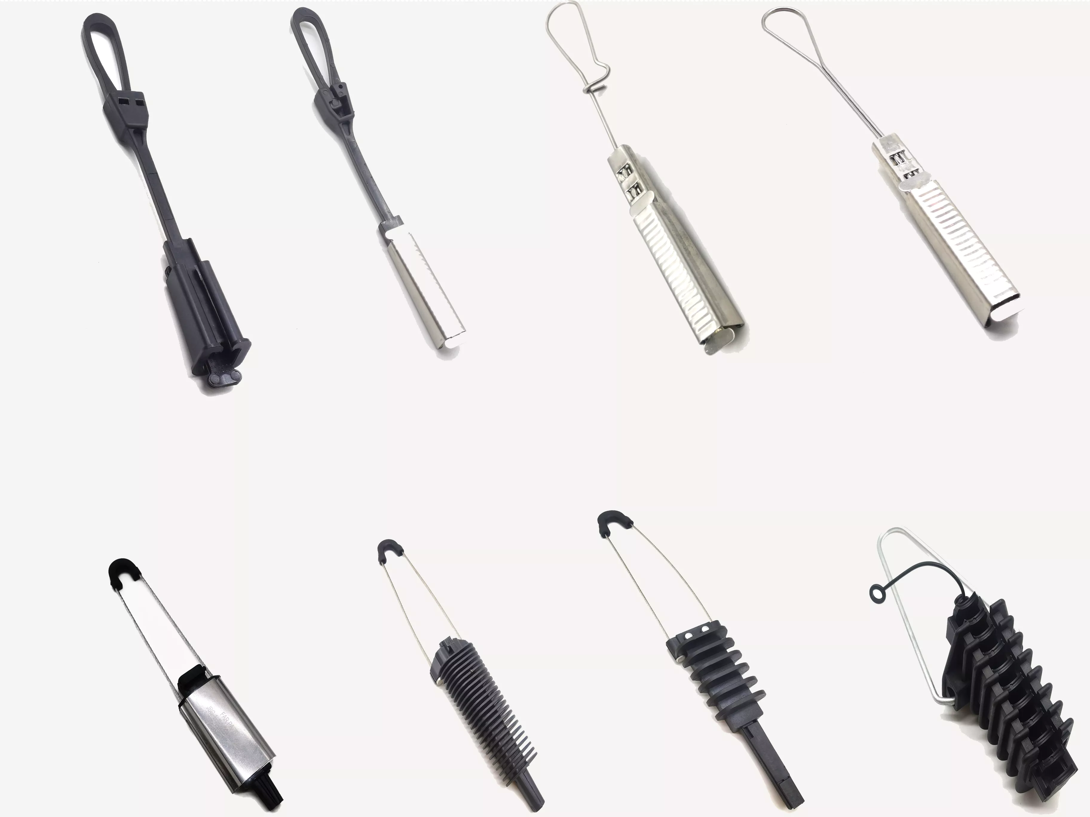 UV Resistant Thermoplastic Plastic Flat Telecom Fiber Optic Cable Drop Wire Clamp for FTTH