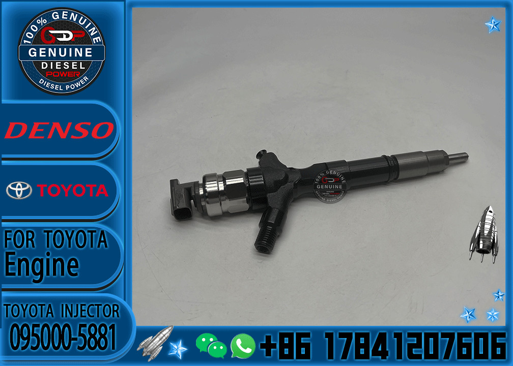 Common Rail Fuel Injector 095000-5881 Diesel Engine Fuel Injection Nozzle 23670-30050 For Toyota 2KD-FTV