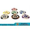 14g Custom Clay Poker Chips With Mette Sticker 3.4mm Thickness for sale
