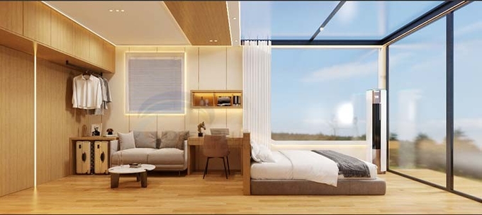 Light Steel Prefabricated Luxury Tiny House On Wheels And Micro Prefab cabins With Good Quality and Best Price