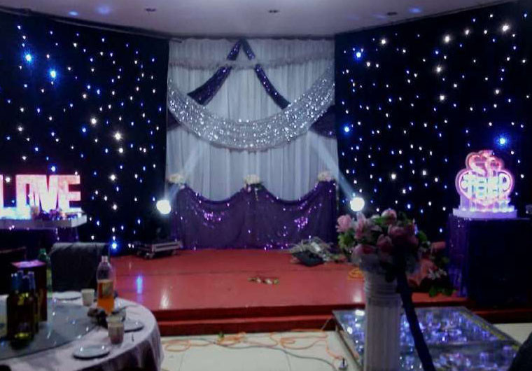 Wholesale LED Star Curtain Cloth Lighting RGB for Wedding or Event Stage Decoration