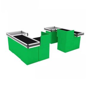 Adjustable Length Cashier Checkout Counter Custom Color Conveyor Belt