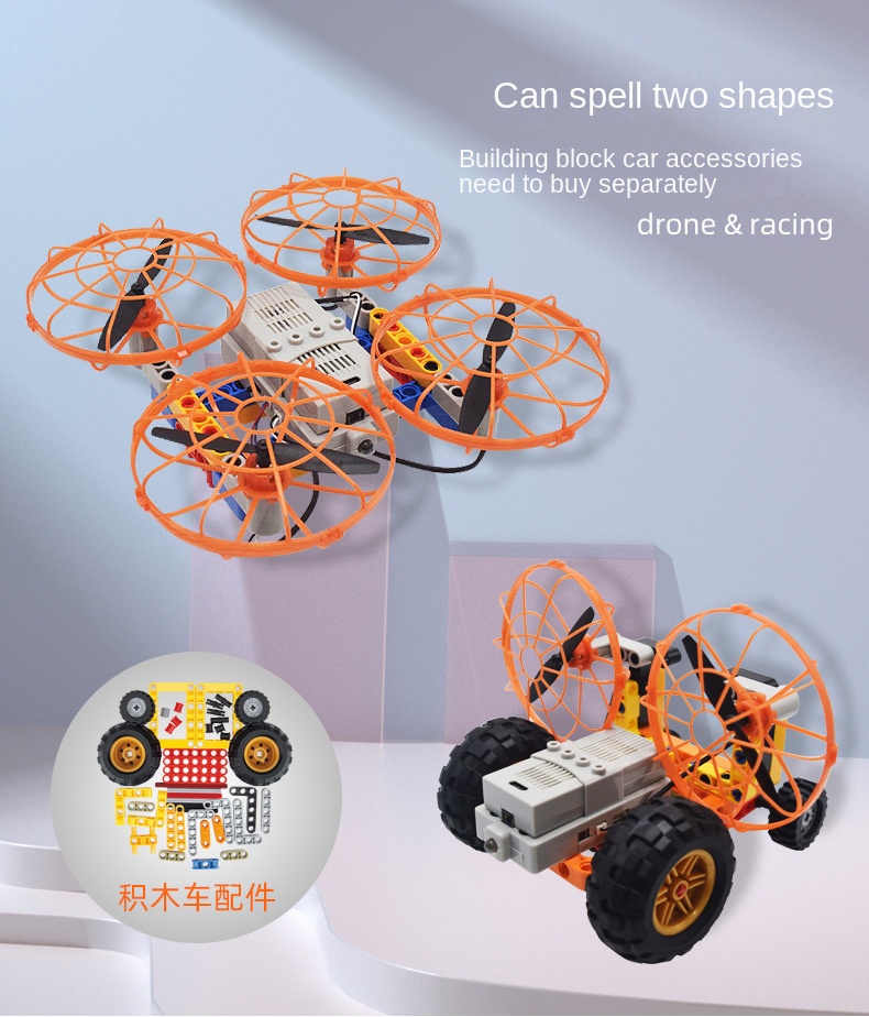 Dual Shape Drone with 360 Degree Flip Function Building Block Assembly