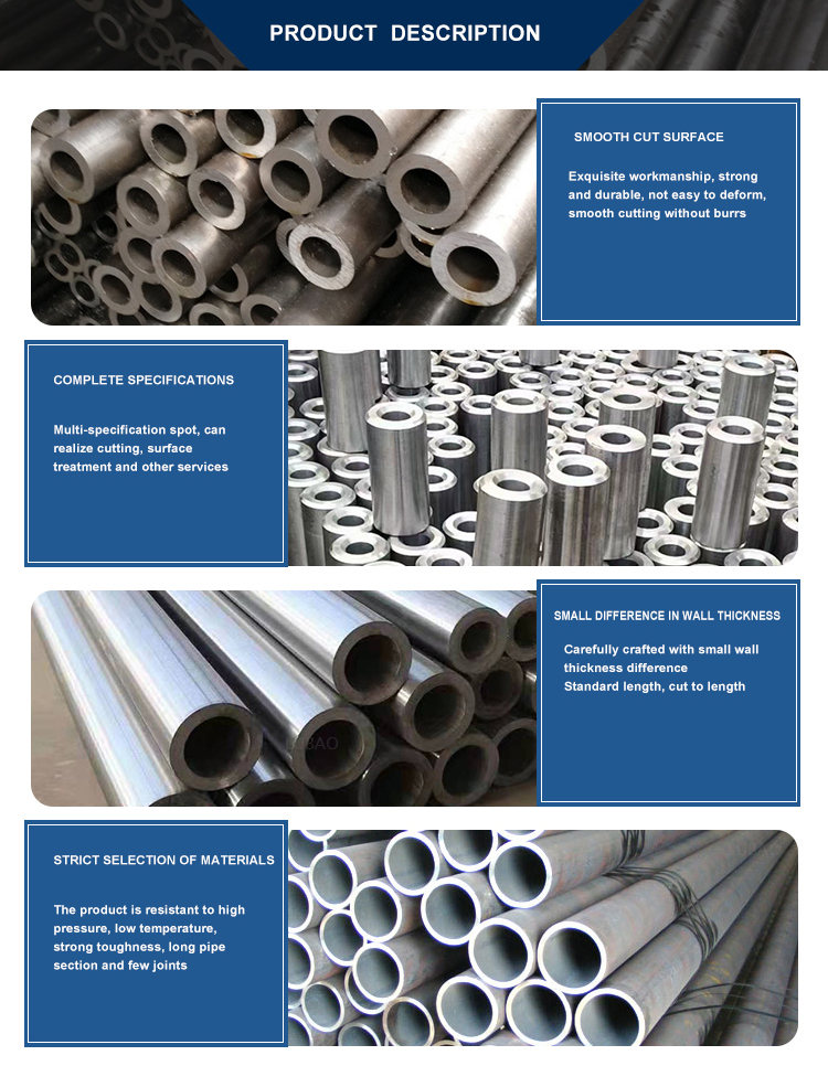 Chemical Fertilizer Pipe Api 5l 219mm Diameter 6mm Thick Wall Carbon Steel Seamless Round Pipe for Oil and Gas Pipeline
