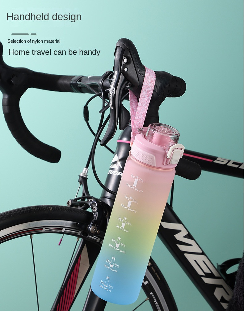 Customized Portable Summer Large Capacity Personalized Sports Water Bottles Plastic Water Bottle 1000ml 32oz Outdoor Sports Activities Travel Cycling