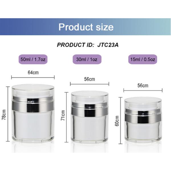 100g Empty Lotion Pump Bottles Refillable 50ml Airless Pump Bottle