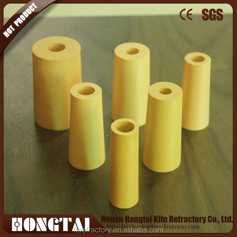 Zirconia Ceramic Nozzle Inserts for Tundish Metering Nozzle Fe2O3 0.1% ZrO2 HfO2 95-96%
