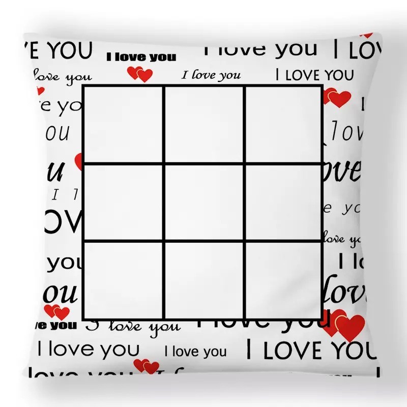 Printable 9 Panel Sublimation Cushion Cover Blank Pillow Cases For Sublimation