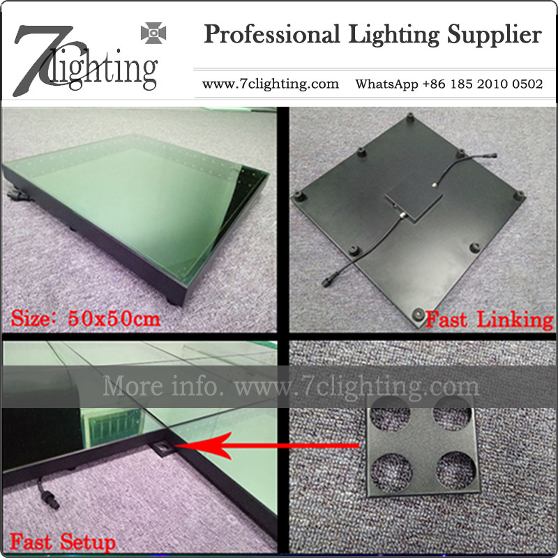 Mirror Glass Gold LED Dancing Floor Panel (50cm by 50cm)