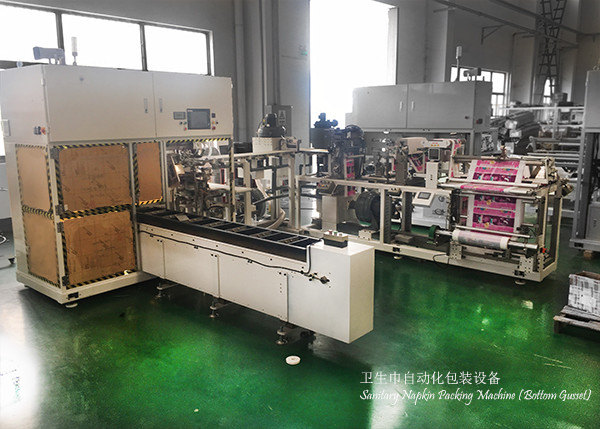 Noiseless 60PPM Paper Napkin Packing Machine, Sanitary Pad Packing Machine