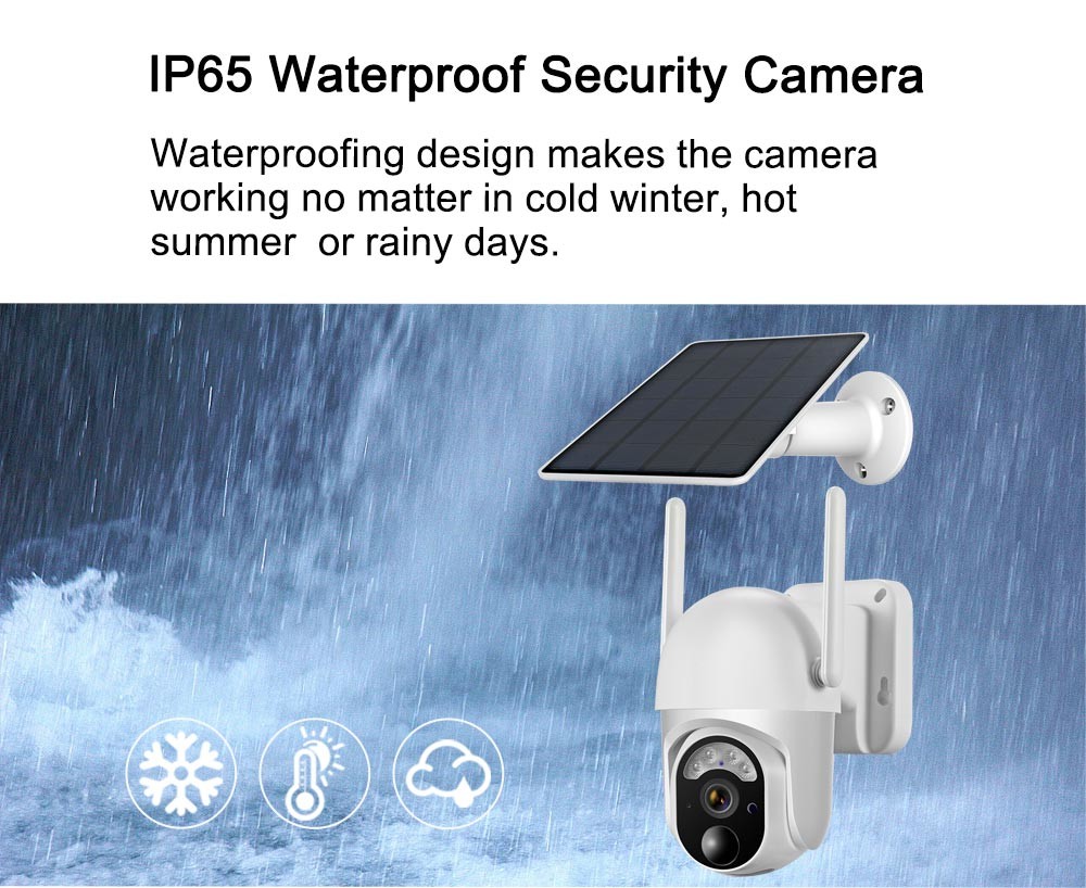 7800mAh Rechargeable Battery Security Camera 2.4Ghz WiFi Wire Free Security Cameras