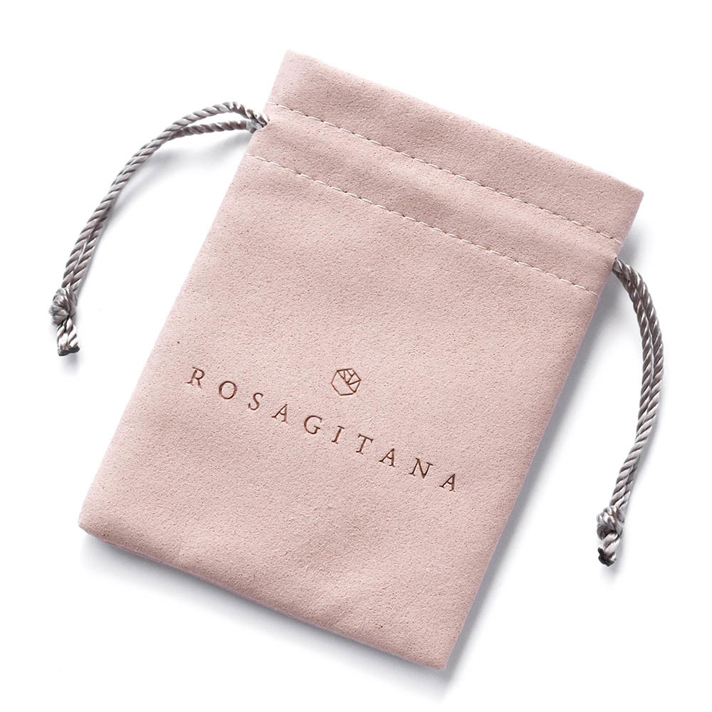Embossing Pink Microfiber Jewelry Packaging Drawstring Pouch 8*13cm