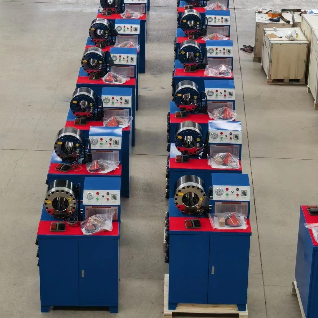 Electric Steel Industrial Hydraulic Hose Pipe Crimping Machine For Different Pressure Hose